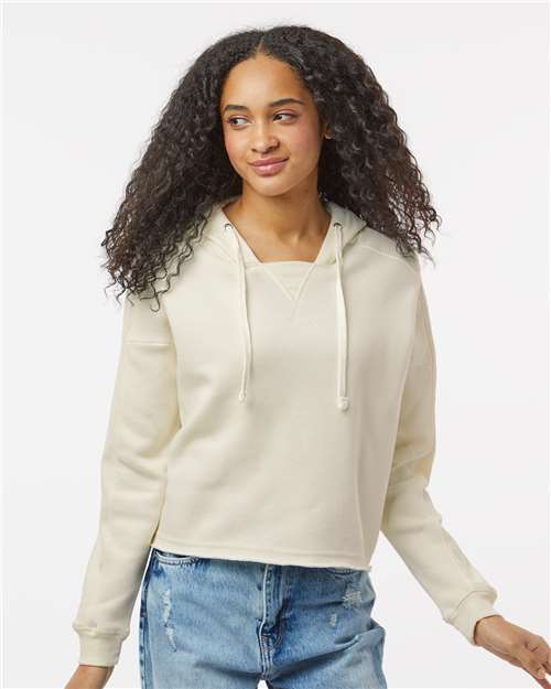 MV Sport Women's Angel Fleece Crop Hooded Sweatshirt W23101