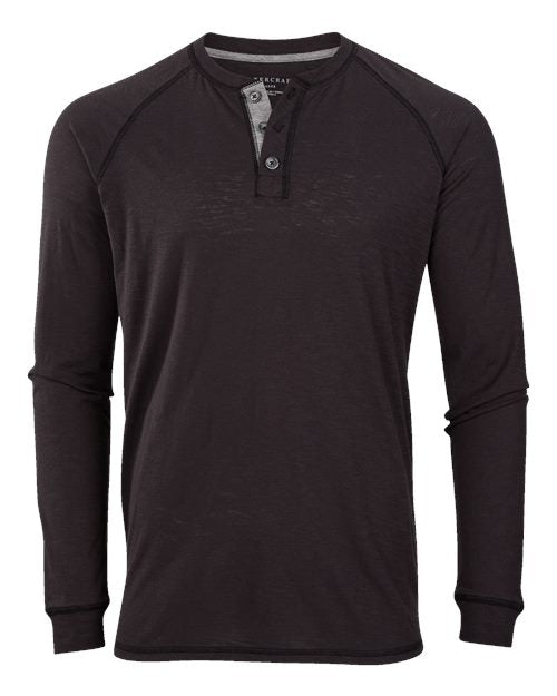 Boxercraft Unisex Henley Long Sleeve T-Shirt BM3101