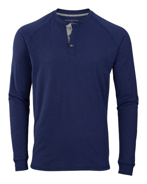 Boxercraft Unisex Henley Long Sleeve T-Shirt BM3101