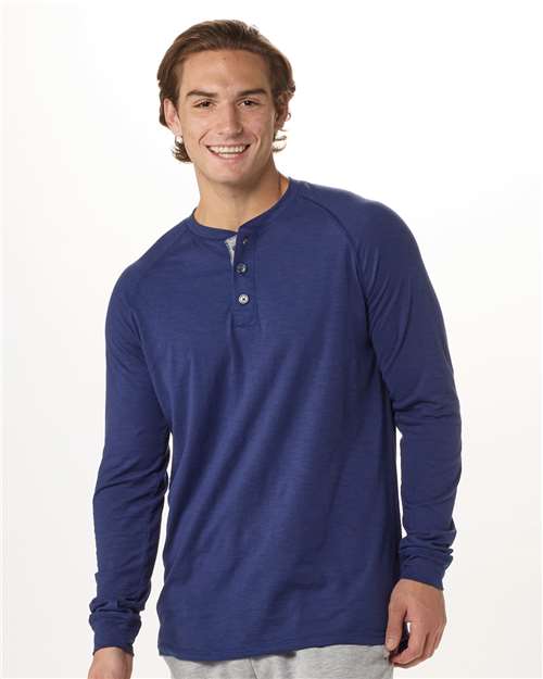 Boxercraft Unisex Henley Long Sleeve T-Shirt BM3101