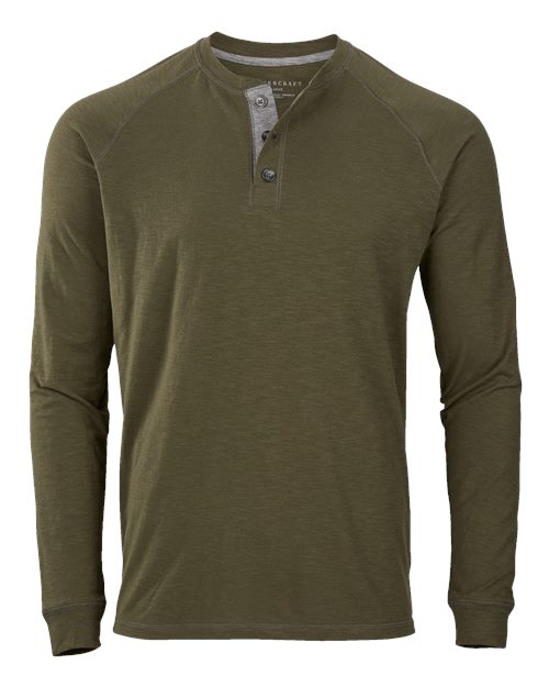 Boxercraft Unisex Henley Long Sleeve T-Shirt BM3101