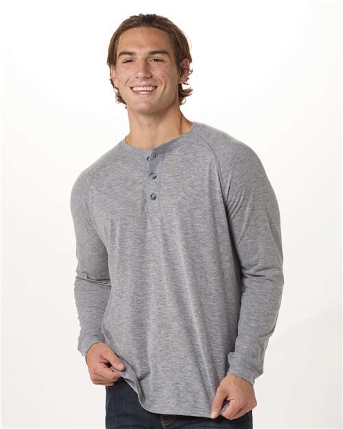 Boxercraft Unisex Henley Long Sleeve T-Shirt BM3101