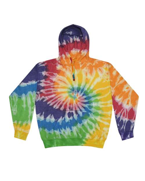 Colortone Unisex Tie-Dyed Cloud Inside-Out Fleece Hooded Sweatshirt 8600