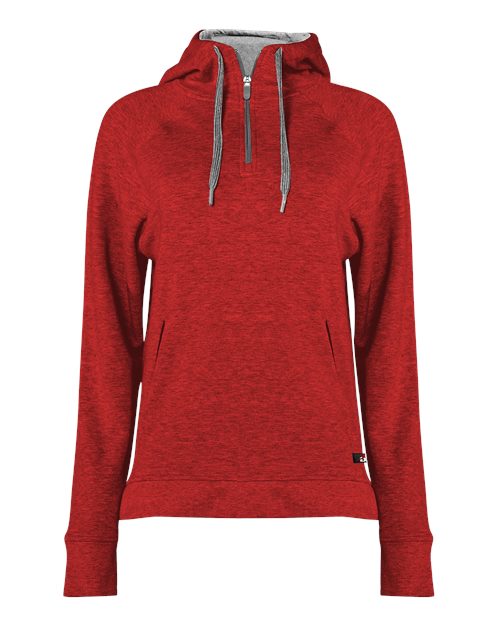 Badger Women's FitFlex French Terry Quarter-Zip Hooded Pullover 1051