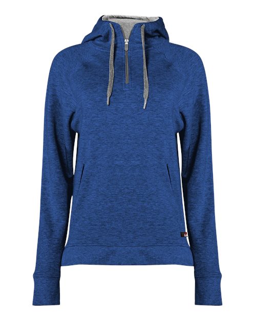 Badger Women's FitFlex French Terry Quarter-Zip Hooded Pullover 1051