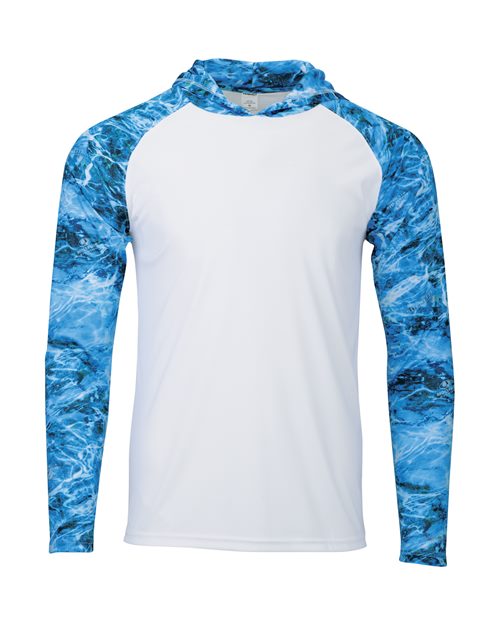 Paragon Men's Biloxi Performance Colorblocked Hooded Long Sleeve T-Shirt 241