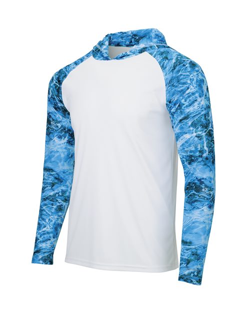Paragon Men's Biloxi Performance Colorblocked Hooded Long Sleeve T-Shirt 241