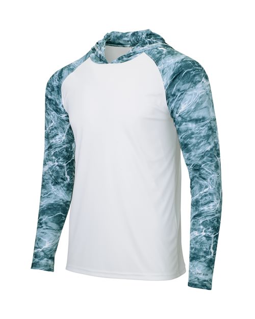 Paragon Men's Biloxi Performance Colorblocked Hooded Long Sleeve T-Shirt 241