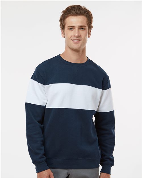 J. America Unisex Varsity Fleece Crewneck Sweatshirt 8646