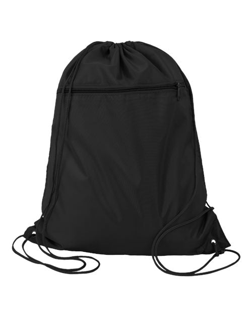 Q-Tees Polyester Drawstring Backpack Q135200