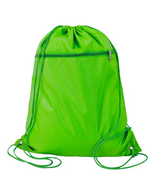 Q-Tees Polyester Drawstring Backpack Q135200