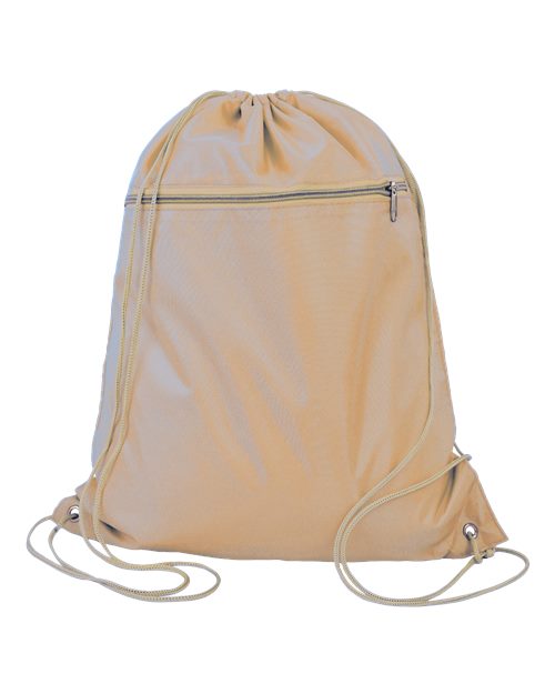 Q-Tees Polyester Drawstring Backpack Q135200