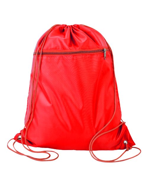 Q-Tees Polyester Drawstring Backpack Q135200
