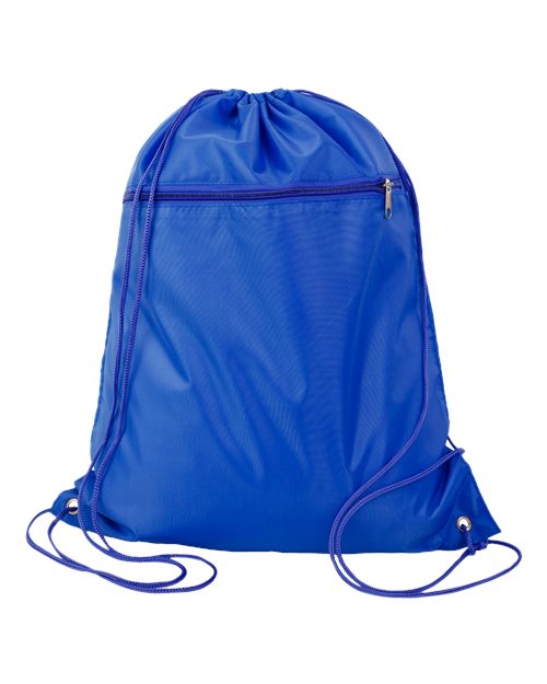Q-Tees Polyester Drawstring Backpack Q135200
