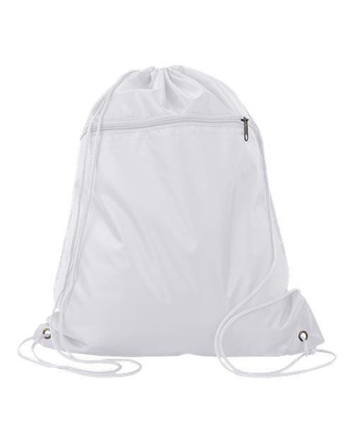 Q-Tees Polyester Drawstring Backpack Q135200