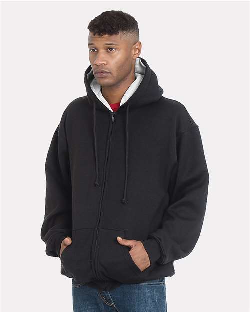 Bayside Unisex USA-Made Super Heavy Thermal Lined Full-Zip Hooded Sweatshirt 940