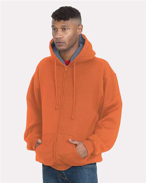 Bayside Unisex USA-Made Super Heavy Thermal Lined Full-Zip Hooded Sweatshirt 940
