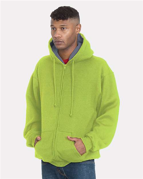 Bayside Unisex USA-Made Super Heavy Thermal Lined Full-Zip Hooded Sweatshirt 940