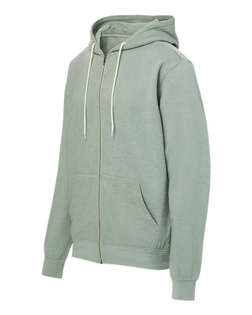 MV Sport Unisex Retro Heather Full-Zip Hooded Sweatshirt 2349
