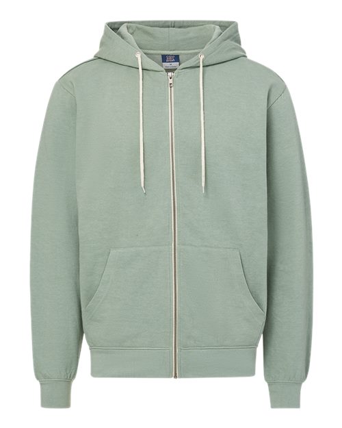 MV Sport Unisex Retro Heather Full-Zip Hooded Sweatshirt 2349