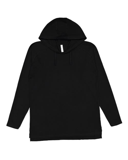 LAT Unisex Fine Jersey Hooded Long Sleeve Raglan Tee 6917