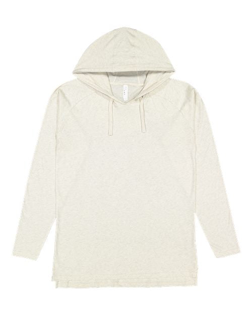 LAT Unisex Fine Jersey Hooded Long Sleeve Raglan Tee 6917