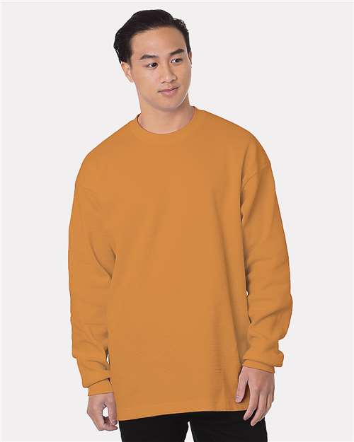 Bayside Men's USA-Made Heavyweight Waffle Knit Thermal 8205