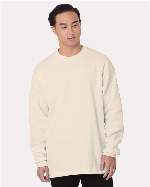 Bayside Men's USA-Made Heavyweight Waffle Knit Thermal 8205
