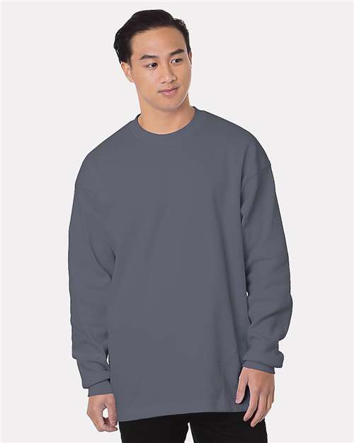 Bayside Men's USA-Made Heavyweight Waffle Knit Thermal 8205