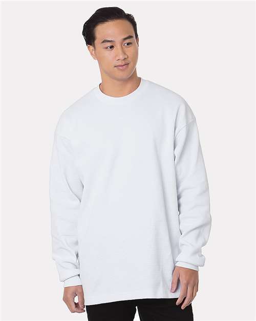 Bayside Men's USA-Made Heavyweight Waffle Knit Thermal 8205
