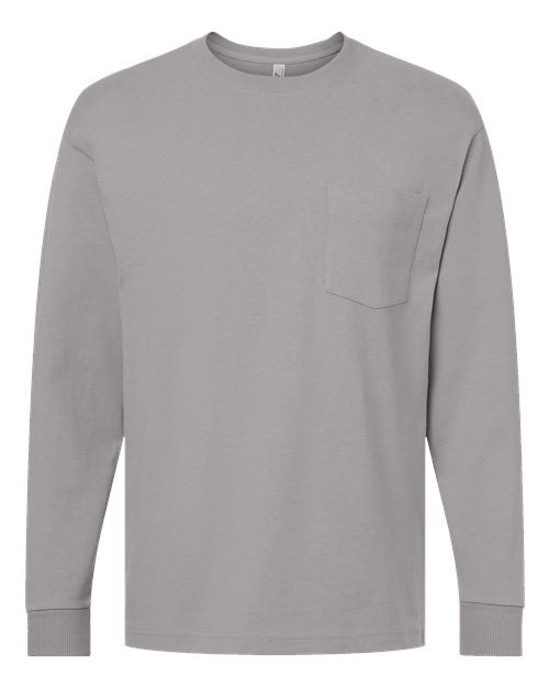 American Apparel Unisex Super Heavyweight Long Sleeve Pocket Tee 9410