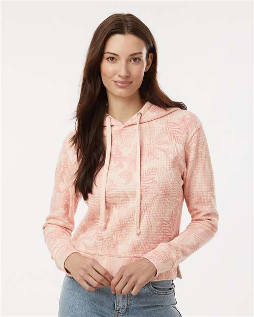 MV Sport Women's Maddie Floral Print Hooded Sweatshirt W24105