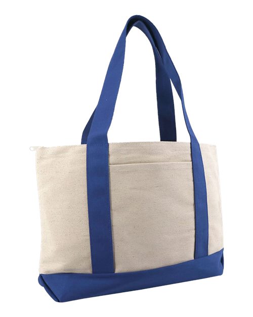 Liberty Bags Large Zippered Cotton Canvas Tote 8862