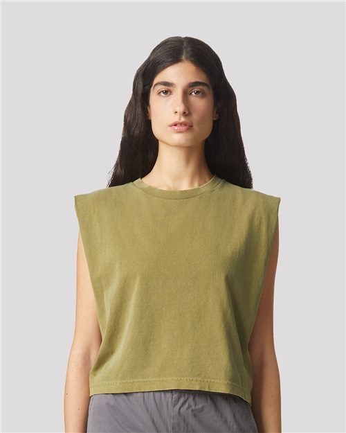 American Apparel Women's Heavyweight Cotton Garment-Dyed Muscle Tee 307GD