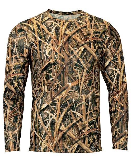 Paragon Men's Oxford Performance Camo Print Long Sleeve T-Shirt 237