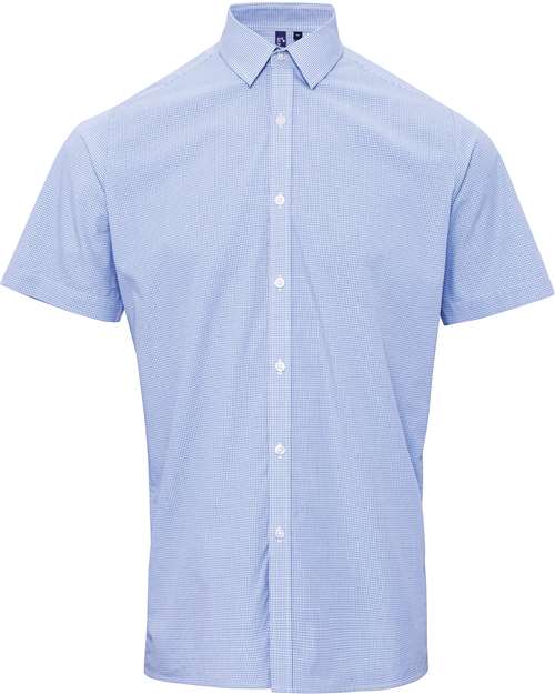 Artisan Collection by Reprime Men's Microcheck Gingham Cotton Shirt RP221