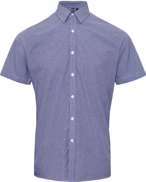 Artisan Collection by Reprime Men's Microcheck Gingham Cotton Shirt RP221