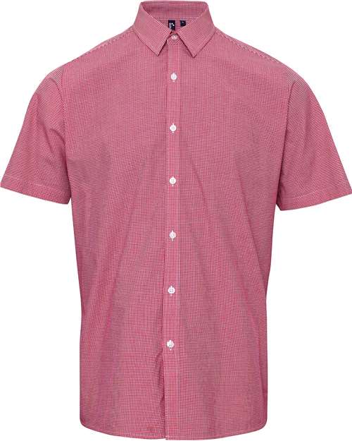 Artisan Collection by Reprime Men's Microcheck Gingham Cotton Shirt RP221