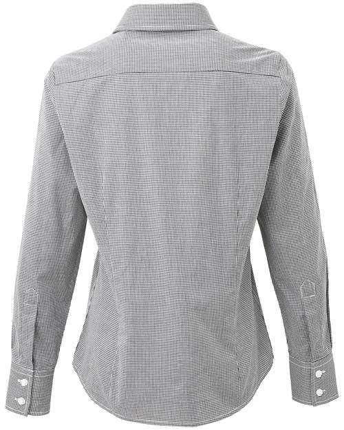 Artisan Collection by Reprime Women's Microcheck Gingham Cotton Shirt RP320