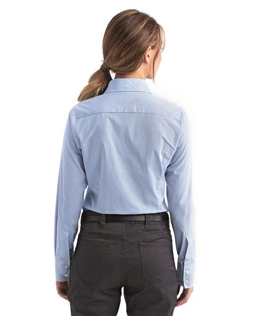 Artisan Collection by Reprime Women's Microcheck Gingham Cotton Shirt RP320