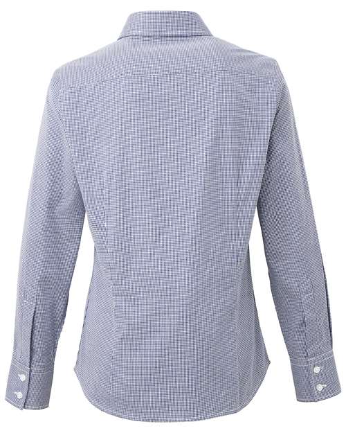Artisan Collection by Reprime Women's Microcheck Gingham Cotton Shirt RP320