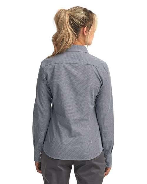 Artisan Collection by Reprime Women's Microcheck Gingham Cotton Shirt RP320