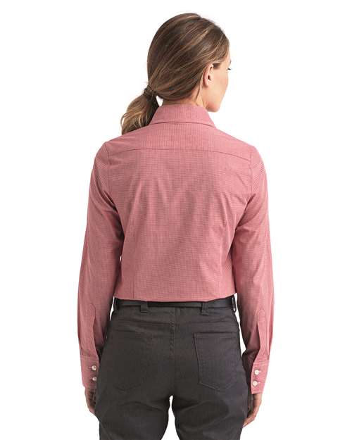 Artisan Collection by Reprime Women's Microcheck Gingham Cotton Shirt RP320