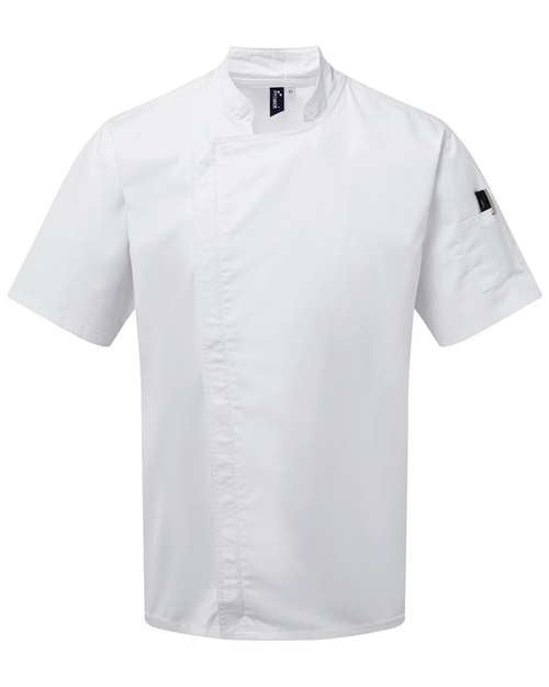 Artisan Collection by Reprime Unisex Zip-Close Short Sleeve Chef's Coat RP906