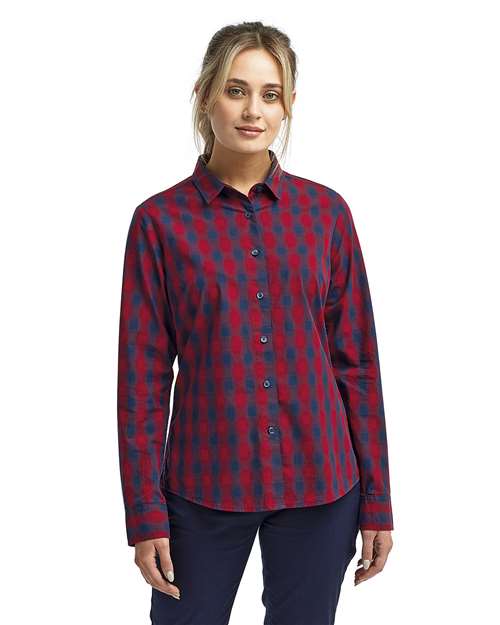 Artisan Collection by Reprime Women's Mulligan Check Cotton Dress Shirt RP350