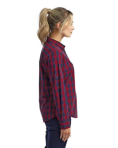 Artisan Collection by Reprime Women's Mulligan Check Cotton Dress Shirt RP350