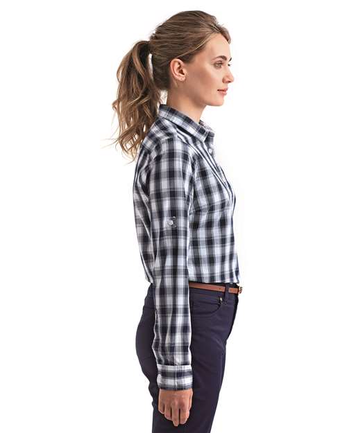Artisan Collection by Reprime Women's Mulligan Check Cotton Dress Shirt RP350