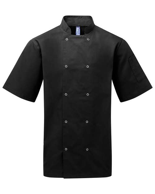 Artisan Collection by Reprime Unisex Ten Studded Front Short Sleeve Chef Coat RP664