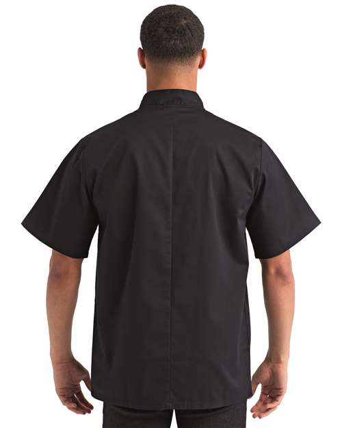 Artisan Collection by Reprime Unisex Ten Studded Front Short Sleeve Chef Coat RP664