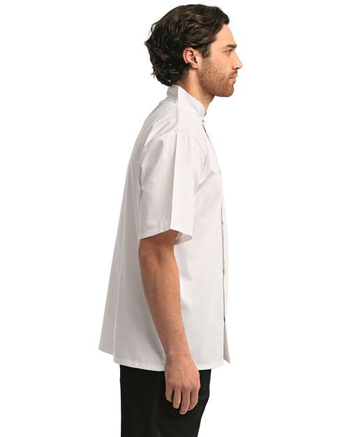 Artisan Collection by Reprime Unisex Ten Studded Front Short Sleeve Chef Coat RP664